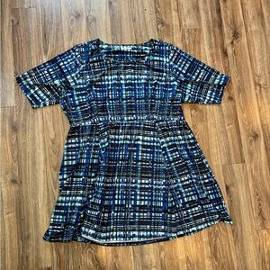 Triste size 5X Blue Geometic Print Dress